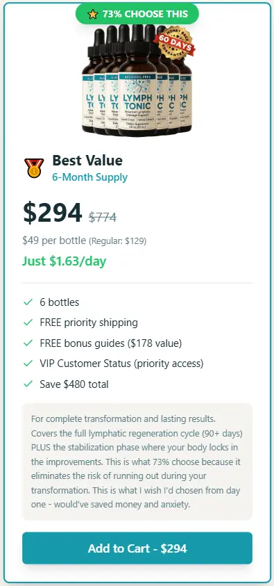 Buy Lymph Tonic 6 Bottle
